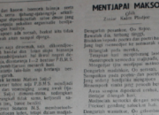 Puisi “Mentjapai Maksoed” di Matoea Saijo Tahun 1937: Pesan untuk Generasi Muda